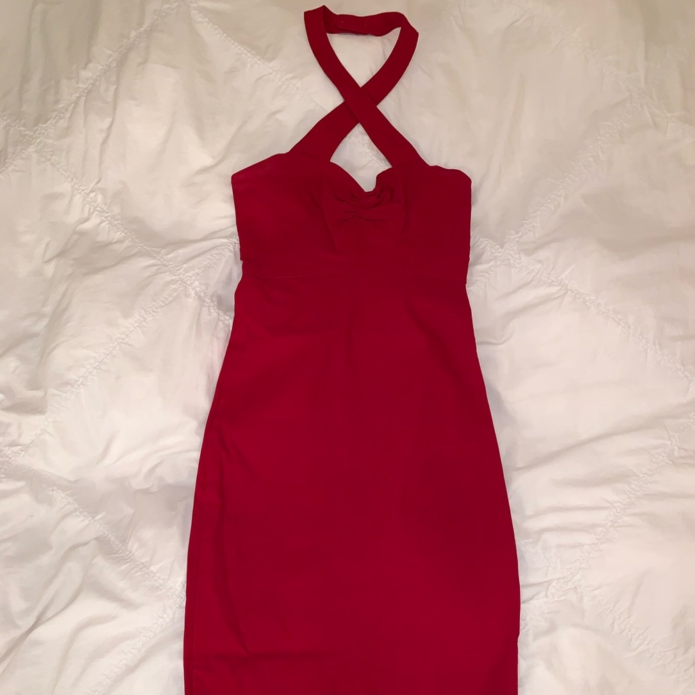 Modcloth Red halter dress